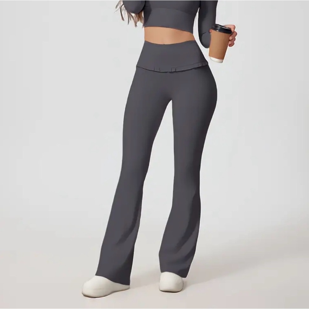 Women's High-Waist Flare Yoga Pants - Gray